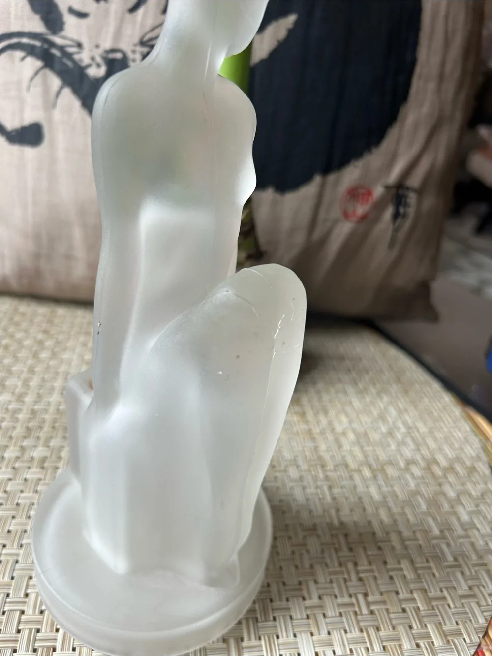 Art Deco c1920’s Frosted Glass Figurine. Was a lamp. - Picture 11 of 14